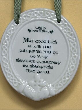 Belleek Porcelain Irish Blessing Plaque